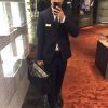 FENDI 芬迪女包 皮革 罗马手提单肩包手提包 黑色