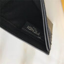 FENDI 芬迪 罗马SELLERIA 丝印拼色小牛皮短款横式皮夹 黑色