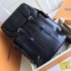 M41709 LV Supreme 联名系列限量版Christopher 双肩包 LV双肩包 黑色
