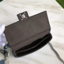FENDI 1765 17新款小牛皮彩色铆钉包 两面开合 双F扣链条包 孔雀蓝