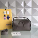 FENDI 芬迪 8762 2017新款 牛皮女士单肩手提包 罗马波士顿包 啡色