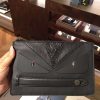 FENDI 芬迪 355 升级版BAG BUGS眼睛图案蛇皮鳄鱼皮镶饰手拿包 黑色