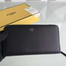 FENDI 芬迪 0215 2017新款 黑色环绕式拉链CONTINENTAL钱包 黑色