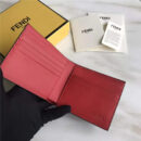 FENDI 芬迪 0170 升级版小怪兽平纹皮短款二折钱包 黑色黄眼
