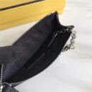 FENDI 芬迪 1513 2017新款女士皮质铆钉装饰短款拉链零钱包 黑色