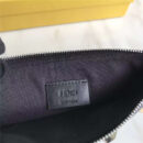 FENDI 芬迪 1512 2017新款小牛皮铆钉装饰纤薄拉链零钱包 黑色