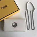 FENDI 芬迪 004 2017秋冬新款 真皮翻盖迷你链条手袋手拿包 白色