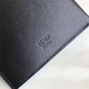 FENDI 芬迪 2017新款 face浮雕同色贴花 小牛皮 三夹层卡片夹 黑色
