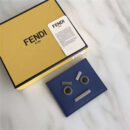 FENDI 芬迪 2017新款 face 小牛皮三夹层卡片套 蓝色