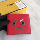 FENDI 芬迪 2017新款 face 小牛皮折叠皮夹 红色