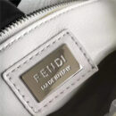 2590 FENDI 芬迪 软羊皮革手提包 两个内袋 金属配件 白色