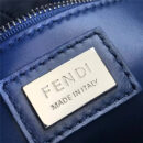 2590 FENDI 芬迪 软羊皮革手提包 两个内袋 金属配件 蓝色