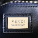 FENDI 芬迪 8773 2107时装秀款 波纹荷叶边 小牛皮拼色 单肩手提包 深蓝色