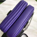 FENDI 芬迪 8769 时装秀款 Micro Baguette 压纹双面链条包 紫色