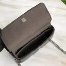 FENDI 芬迪 8770 时装秀款 Micro Baguette 压纹双面链条包 黑色