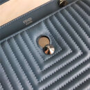 299 FENDI 芬迪 DOTCOM CLICK 时装秀款 压纹车缝线 手提包肩包 灰蓝色
