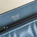 299 FENDI 芬迪 DOTCOM CLICK 时装秀款 压纹车缝线 手提包肩包 灰蓝色