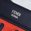 8785 FENDI 芬迪 小牛皮时装秀款 水波纹 手提斜跨肩包 红色