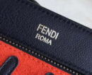 8785 FENDI 芬迪 小牛皮时装秀款 水波纹 手提斜跨肩包 红色