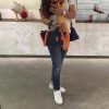 8771 FENDI 芬迪 minl3JouRS 时尚款 柔软小牛皮 貂毛手提包挎包 蓝灰色