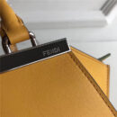 279 FENDI 芬迪 迷你柔软小牛皮 购物包 彩色毛边 软羊革衬里 黄色