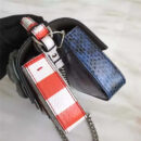 8765C FENDI DOUBLE MICRO BAGUETTE 水蛇皮蟒蛇皮 花朵装饰 红配白