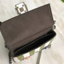 8765C FENDI DOUBLE MICRO BAGUETTE 水蛇皮蟒蛇皮 花朵装饰 绿配白