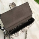 8765C FENDI DOUBLE MICRO BAGUETTE 水蛇皮蟒蛇皮 花朵装饰 绿配白