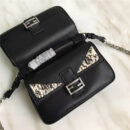 8765B FENDI 芬迪 DOUBLE MICRO BAGUETTE 眼睛图案 链条包 黑色