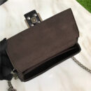 8765B FENDI 芬迪 DOUBLE MICRO BAGUETTE 眼睛图案 链条包 黑色