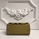 8776 FENDI 芬迪 小牛皮 褶皱波浪饰边 手提单肩包 黄棕色