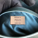 8783 FENDI 芬迪 时装秀款 宽肩带荷叶边 单肩包挎包 墨绿色