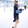 8783 FENDI 芬迪 时装秀款 宽肩带荷叶边 单肩包挎包 蔚蓝色