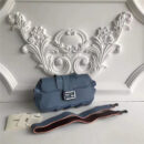 8783 FENDI 芬迪 时装秀款 宽肩带荷叶边 单肩包挎包 蔚蓝色
