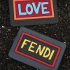 666A FENDI 芬迪 字母字样 小牛皮 薄款手拿包 黑色LOVE