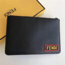 666A FENDI 芬迪 字母字样 小牛皮 薄款手拿包 黑色LOVE