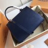 M41299 LV CLUNY MM 中号手袋 LV女包 LV真皮水波纹 LV手提包 墨蓝色