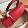 M41333 LV CLUNY MM 中号手袋 LV女包 LV真皮水波纹 LV手提包 罂粟红