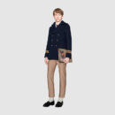 474083 Gucci Courrier系列 GG Supreme高级柔软人造帆布 邮差包 乌木色