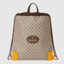 473872 GUCCI GG Supreme高级人造帆布 拉绳背包 乌木色