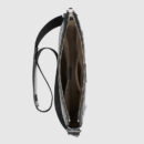 406408 GUCCI Gucci Signature真皮 前襟拉链 中号扁平 邮差包 黑色