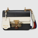 476542 GUCCI Queen Margaret 系列 皮革 单肩包 黑色和白色