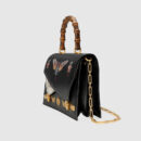 488715 GUCCI Ottilia 系列 小号 皮革 手提包 黑色