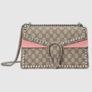 400249 Dionysus系列中号 Gucci酒神链条肩背包 乌木色配粉