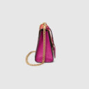 409486 Padlock 系列 GG Supreme高级人造帆布 中号 肩背包 红配玫红