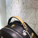 8223S FENDI 芬迪 西班牙柔软皮 彩色绣花 迷你双肩背包 黑色