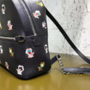 8223S FENDI 芬迪 西班牙柔软皮 彩色绣花 迷你双肩背包 黑色