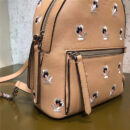 8223S FENDI 芬迪 西班牙柔软皮 彩色绣花 迷你双肩背包 驼色