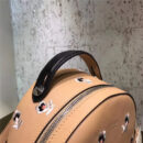 8223S FENDI 芬迪 西班牙柔软皮 彩色绣花 迷你双肩背包 驼色