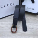 GUCCI 古驰 2017畅销女款 双面进口平纹 头层牛皮 龙头花纹扣 黑带红钻金扣